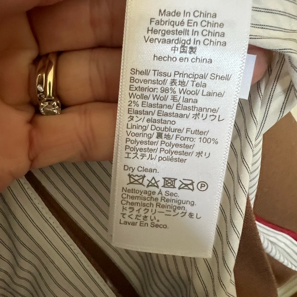 J. Crew Regent blazer in wool flannel, camel brown beige size 8 NWT - Picture 6 of 9